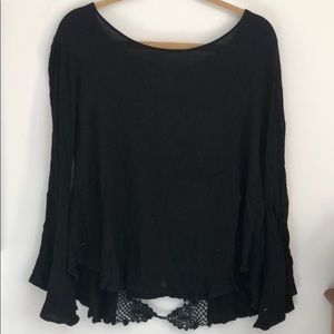 Open Lace Back Witchy Long Sleeve